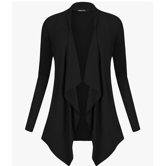 Urban CoCo - Viscose Black Flowy Cardigan - Size Small - Picture 1 of 6